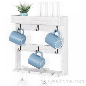 Wandmontierte 3 -stufige Kaffee Tasse Tasse Rack